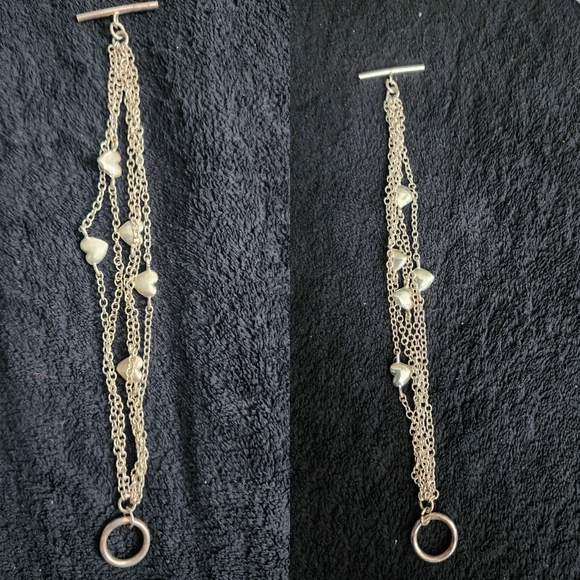 Tiffany&Co. Sterling Silver Multi Strand Puffed Heart bracelet - Picture 9 of 15